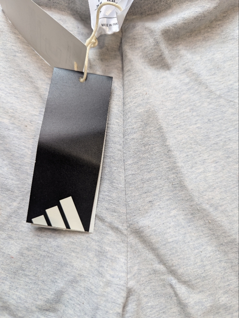 adidas Light Gray Leggings with White Side Stripes - Picture 7 of 10